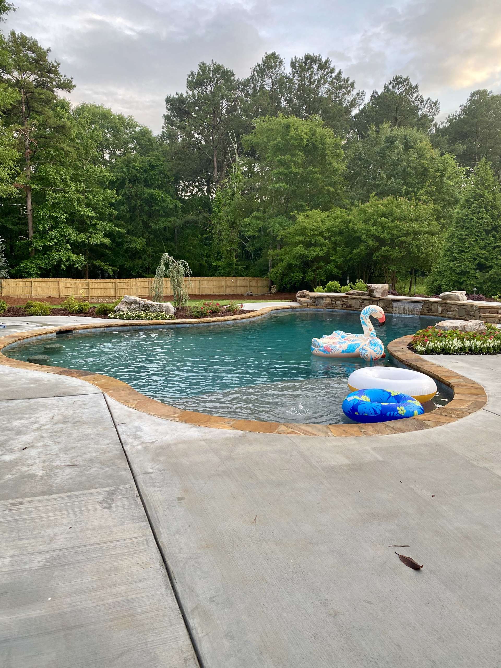 Pool with floaties