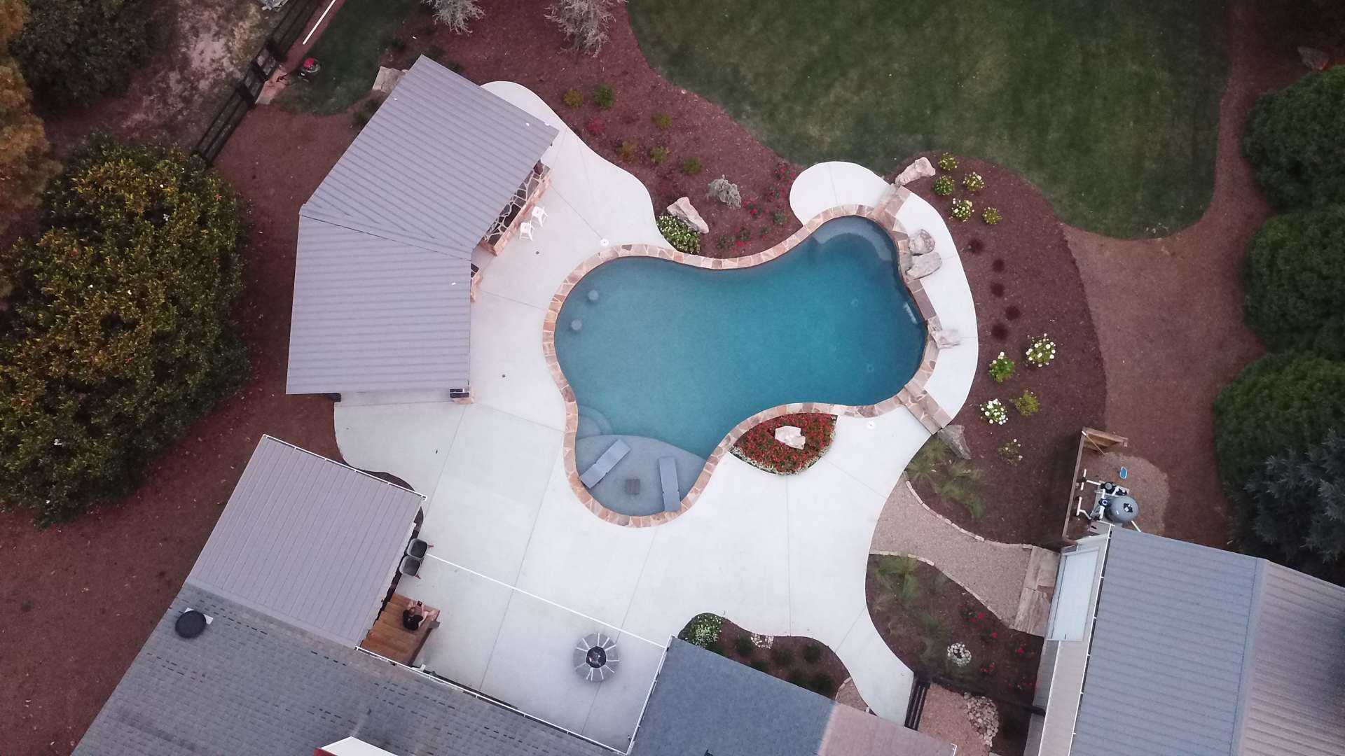 Aerial view of pool